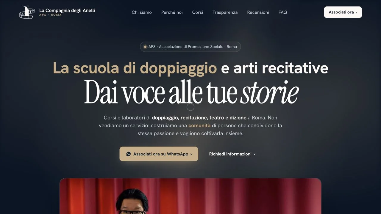 Anteprima della homepage di La Compagnia degli Anelli