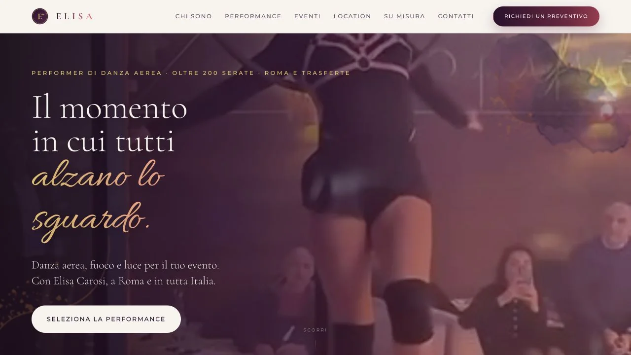 Anteprima della homepage di Elisa Carosi